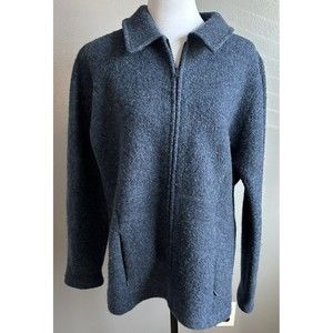 Mercer & Madison XL Fitted Style Full Zip Jacket 100% Wool Cardigan Sweater Coat